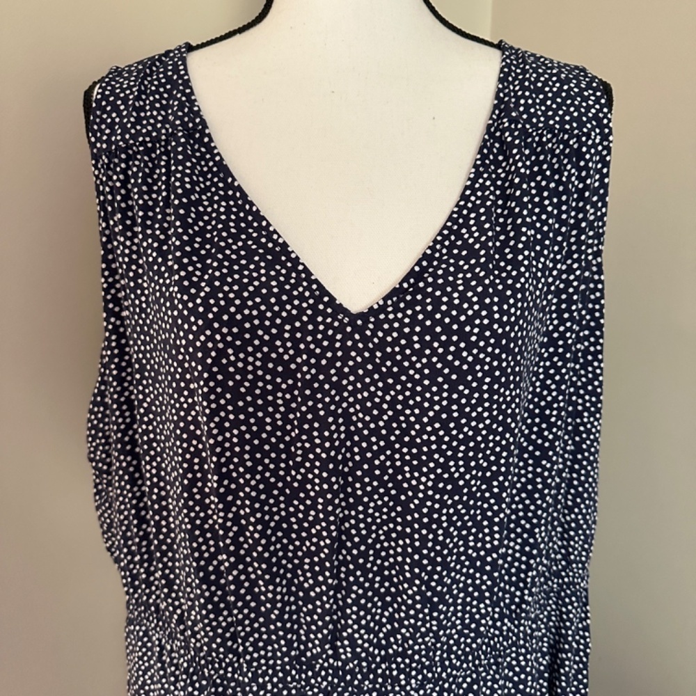 *OLD NAVY* Blue x White Polka Dot Sleeveless Dress Size XL - Picture 2 of 7